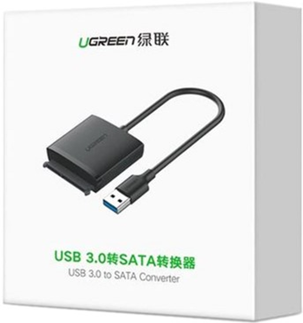 Adapter Ugreen CM257 USB 3.0 A na kabel adaptera SATA 3.5''/2.5" Czarny (UGR-60561) - obraz 3