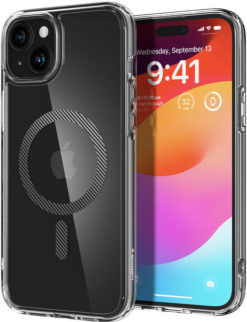 Панель Spigen Ultra Hybrid MagFit для Apple iPhone 15 Plus Carbon Fiber (ACS06663) - зображення 1