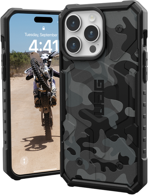 Панель Urban Armor Gear Pathfinder SE MagSafe для Apple iPhone 15 Pro Midnight Camo (114283114061) - зображення 1