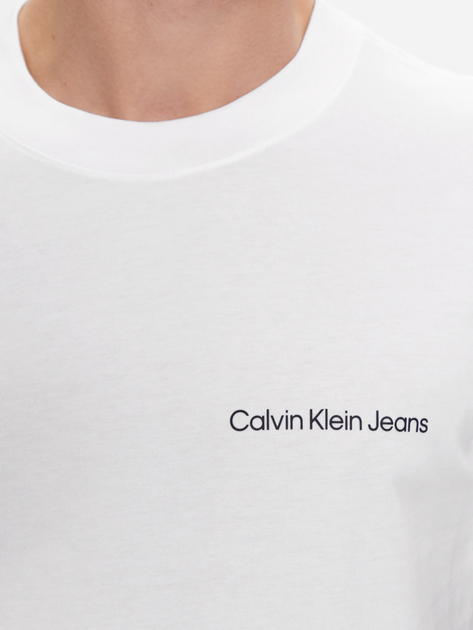Koszulka męska bawełniana Calvin Klein Jeans J30J324671-YAF XL Biała (8720109047844) - obraz 4