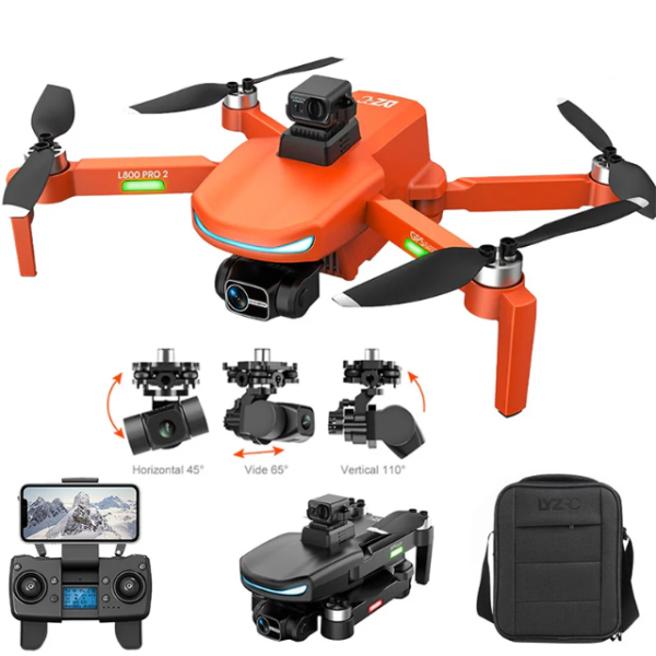 Квадрокоптер профессиональный с камерой LYZRC L800 PRO 3-осевой подвес 4K HD, GPS, FPV до 1200м, 26м. полета + кейс - Фото 7 Квадрокоптер профессиональный с камерой LYZRC L800 PRO 3-осевой подвес 4K HD, GPS, FPV до 1200м, 26м. полета + кейс - изображение 7