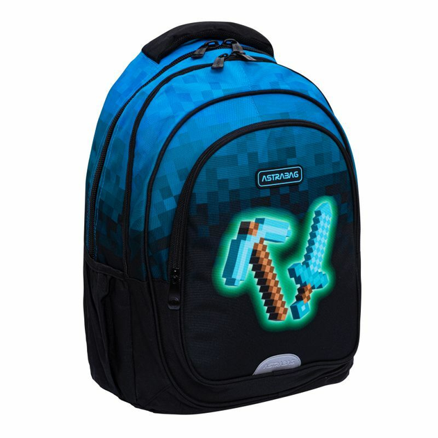 Рюкзак Astrabag AB300 Blue Pixel двокамерний (5901137224169) - зображення 1