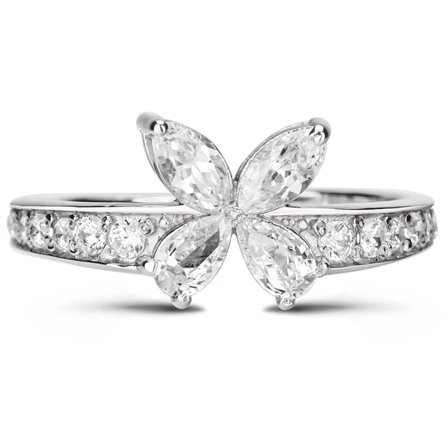 Серебряное кольцо с фианитами К1198ЦБ К1198ЦБ 18.5р. - изображение 2