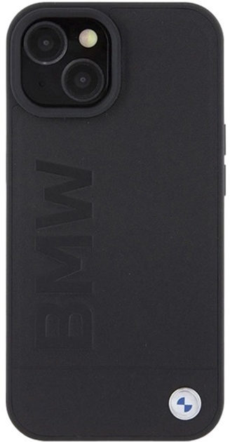 Панель BMW Leather Hot Stamp для iPhone 15 Plus з MagSafe Black (3666339145354) - зображення 1