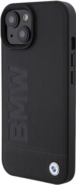 Панель BMW Leather Hot Stamp для iPhone 15 Plus з MagSafe Black (3666339145354) - зображення 2