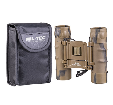 Бінокль Mil-Tec 10х25 складний з чохлом Койот (15702160) - изображение 5