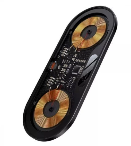 Беспроводное ЗУ Baseus Digital LED Display 2in1 20W black 386590001 - Фото 4 Беспроводное ЗУ Baseus Digital LED Display 2in1 20W black 386590001 - изображение 4