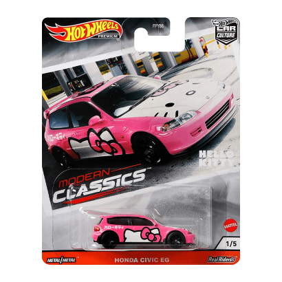 ミニカー Hot Wheels Honda Civic EG Hello Kitty Машинка Premium Hot Wheels Honda Civic EG Hello Kitty Modern