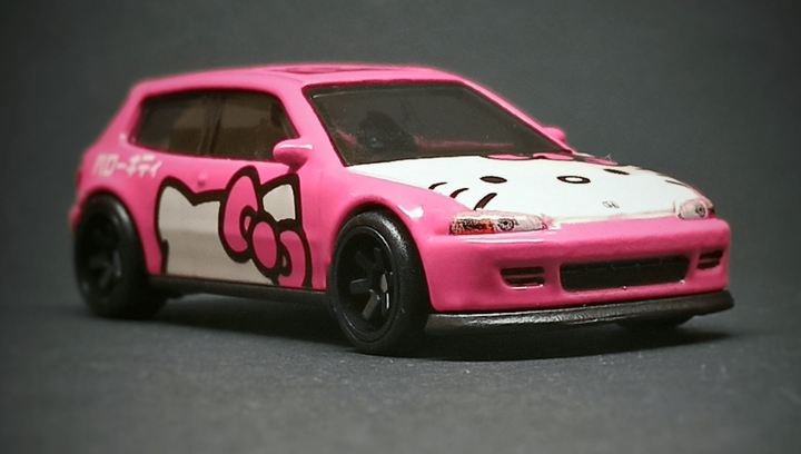ミニカー Hot Wheels Honda Civic EG Hello Kitty Машинка Premium Hot Wheels Honda Civic EG Hello Kitty Modern