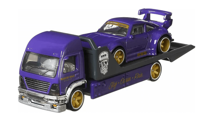 Машинка Premium 2шт Hot Wheels RWB Porsche 930 и Транспортер Aero