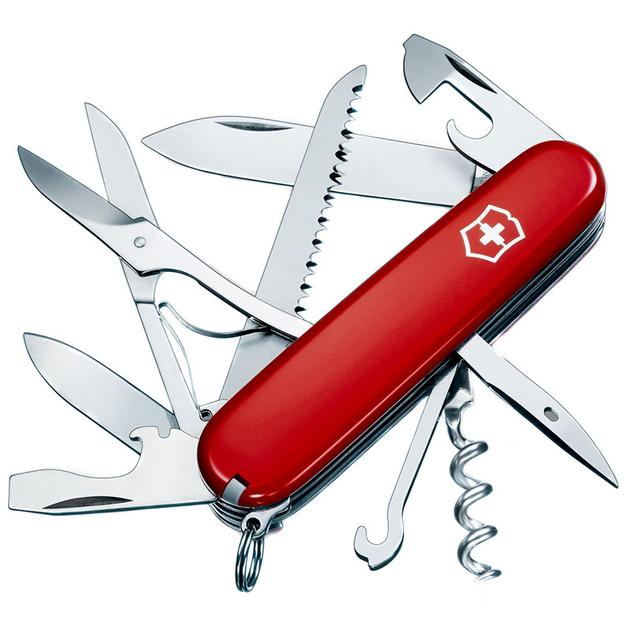 Ніж складаний, мультитул Victorinox Huntsman (91мм, 15 функцій), червоний 1.3713 - зображення 1