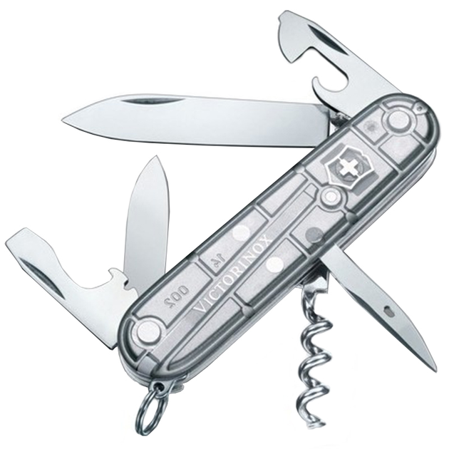 Ніж складний, мультитул Victorinox Spartan (91мм, 12 функцій), срібний прозо. 1.3603.Т7 - изображение 1