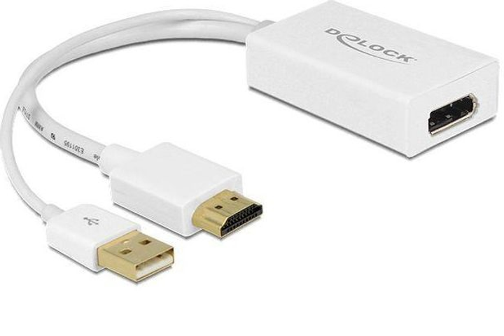 Adapter Delock HDMI(M) i USB(M) Displayport(F) 24 cm (4043619624966) - obraz 1