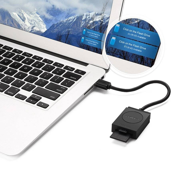 Кардрідер Ugreen USB 3.0 SD / micro SD Black (6957303894178) - зображення 4