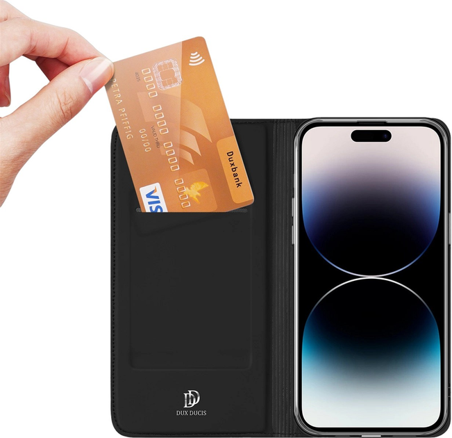 Etui z klapką Dux Ducis Skin Pro do iPhone 15 Pro Max Black (6934913025444) - obraz 8
