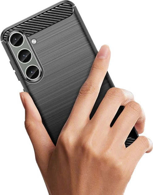 Etui z klapką Hurtel Carbon Case do Samsung Galaxy S24 Plus Black (9145576283769) - obraz 3