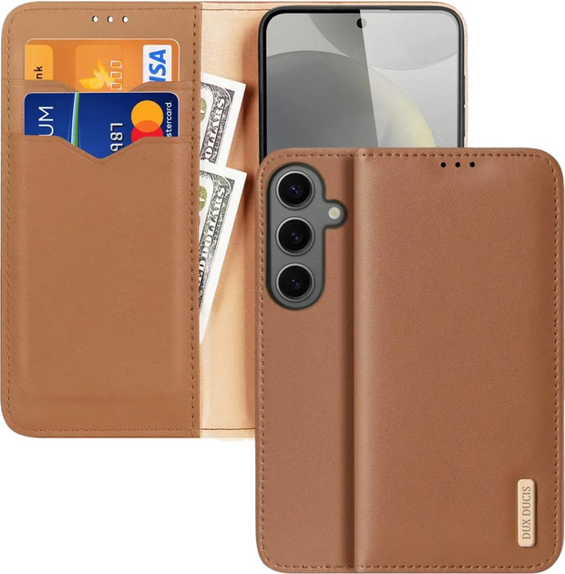 Чохол Dux Ducis Hivo з блокуванням RFID для Samsung Galaxy S24 Plus Brown (6934913021828) - зображення 1