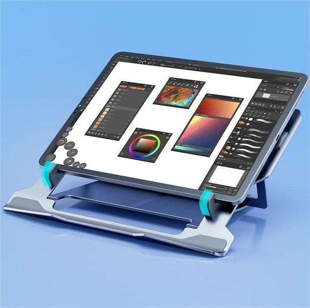 Підставка для ноутбука VHG D20 з охолодженням та підсвічуванням, Laptop Cooling Pad Dark Grey - зображення 3