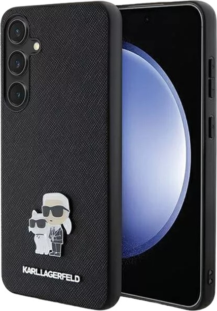 Чохол Karl Lagerfeld Saffiano Karl&Choupette Metal Pin для Samsung Galaxy S24 Black (3666339242022) - зображення 1