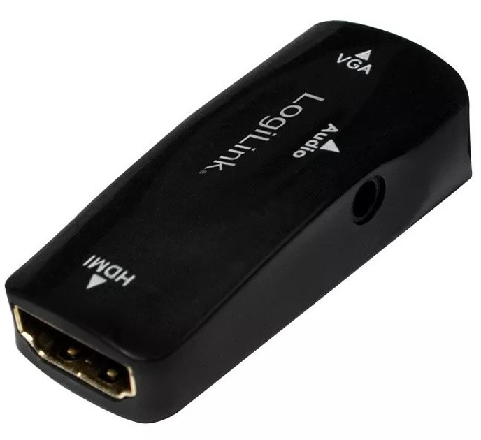 Adapter LogiLink HDMI (F) na VGA (F) Full HD 1080p (4052792045055) - obraz 1