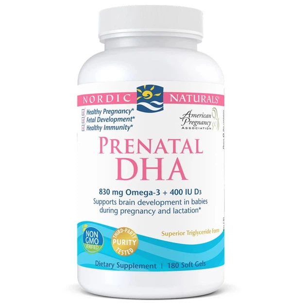 Жирні кислоти Prenatal DHA, 180 капсул Nordic Naturals (2000003024179) - зображення 2