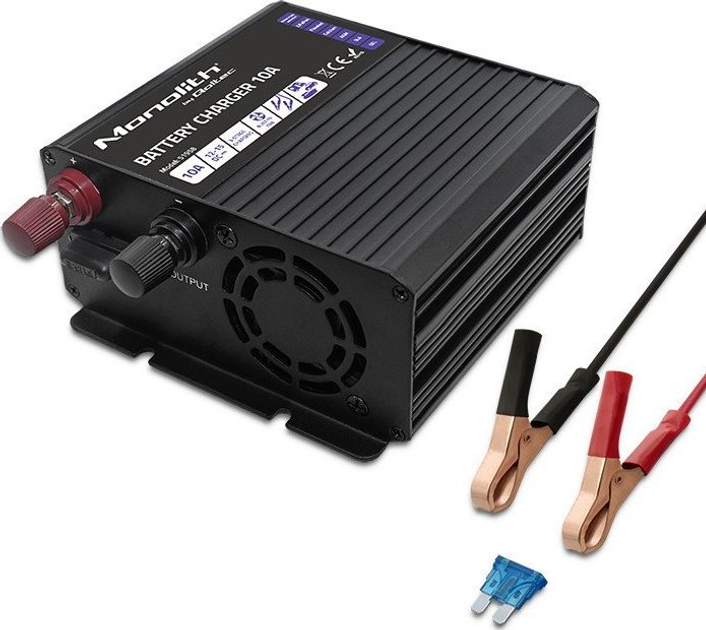 Зарядний пристрій Qoltec Monolith 10 А 12 V LiFePO4 AGM GEL SLA (5901878519586) - зображення 10