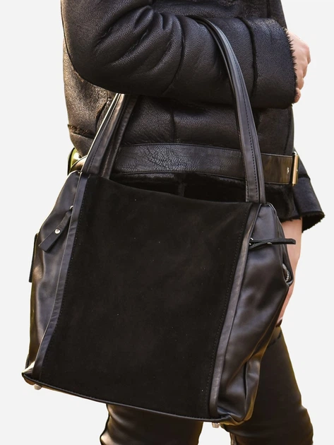 Сумка шопер жіноча з натуральної шкіри ARTiS Bags 1735 4618-7316 Синяя (6501013907) - зображення 3