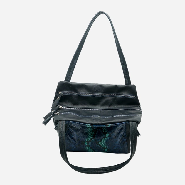 Сумка шопер жіноча з натуральної шкіри ARTiS Bags 1735 4618-7316 Синяя (6501013907) - зображення 7