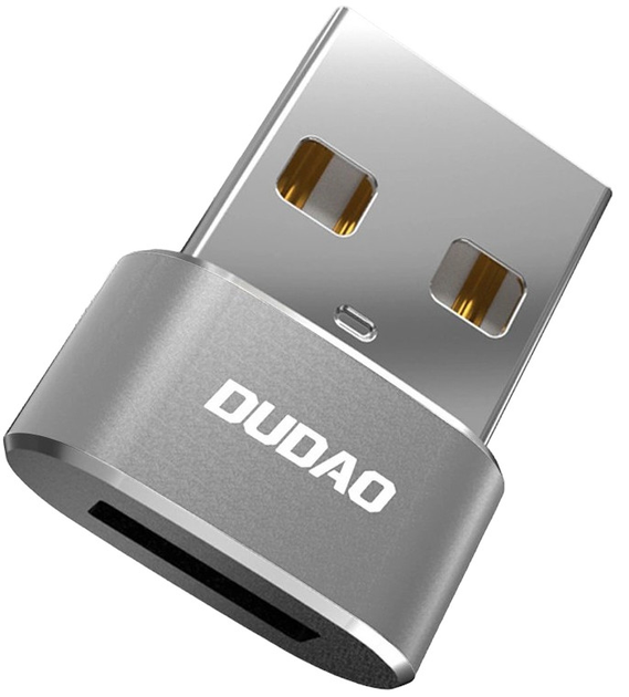 Адаптер Dudao USB Type-C - USB Type-A Silver (6973687241230) - зображення 1