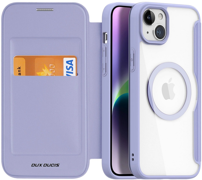 Etui z klapką Dux Ducis Skin X Pro do iPhone 15 Plus z MagSafe Purple (6934913025222) - obraz 2