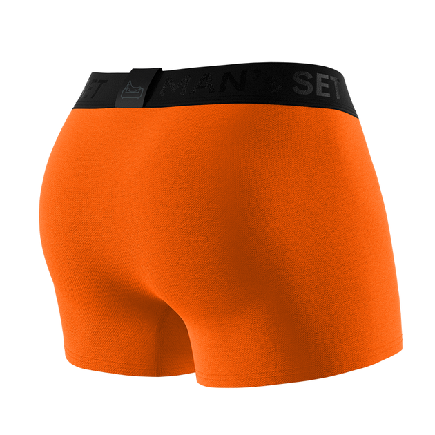 Чоловічі анатомічні боксери з бавовни, Anatomic Classic 2.0, Black Series, помаранчевий M NB100-21 - Фото 4 Чоловічі анатомічні боксери з бавовни, Anatomic Classic 2.0, Black Series, помаранчевий M NB100-21 - изображение 4