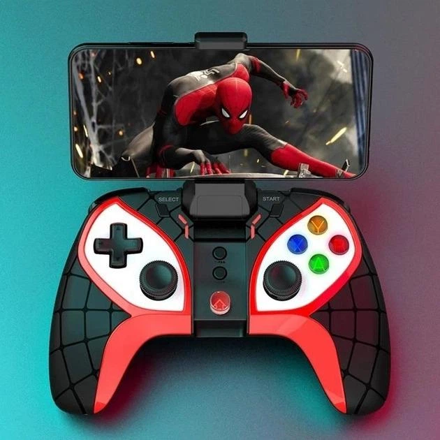 Беспроводной Геймпад Джойстик Игровой Контроллер iPega Bluetooth PG-9210 Spider-Man Style для Смартфонов/Консолей/ПК Android iOS PC/PS/Switch Turbo Черный - изображение 6
