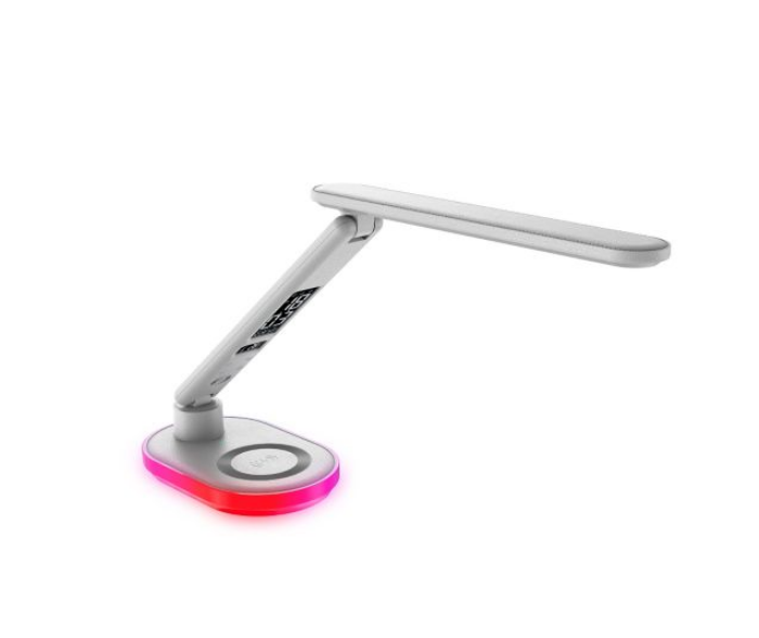 Лампа настільна Intelite Desk Lamp 24W WH RGB Wireless Calendar - зображення 4