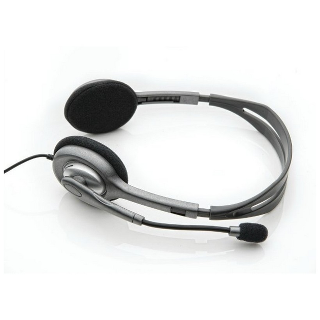 Наушники с микрофоном - накладная гарнитура Logitech H111 Stereo (981-000593) - Фото 2 Наушники с микрофоном - накладная гарнитура Logitech H111 Stereo (981-000593) - изображение 2