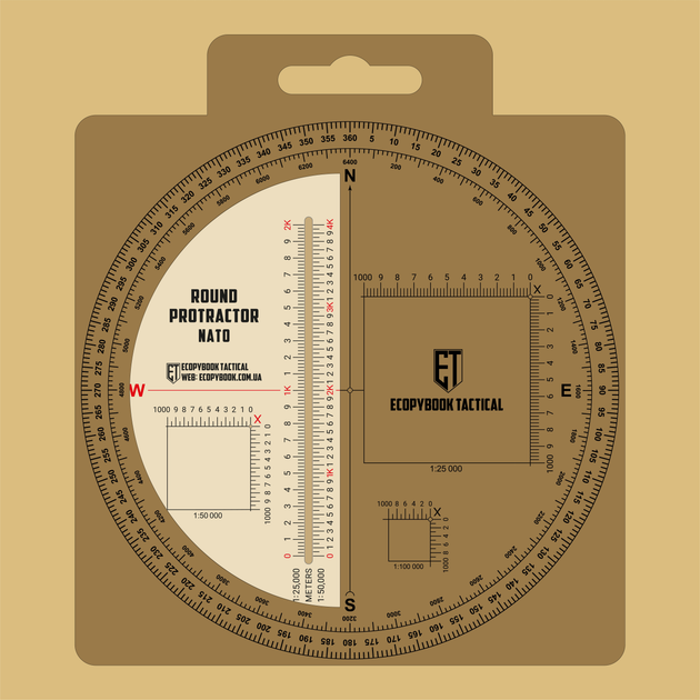 Лінійка PROTRACTOR ROUND NATO d=130 мм - зображення 1