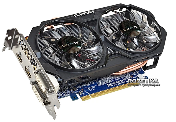 Видеокарта Gigabyte PCI-Ex GeForce GTX 750 Ti 2048MB DDR5 (128bit