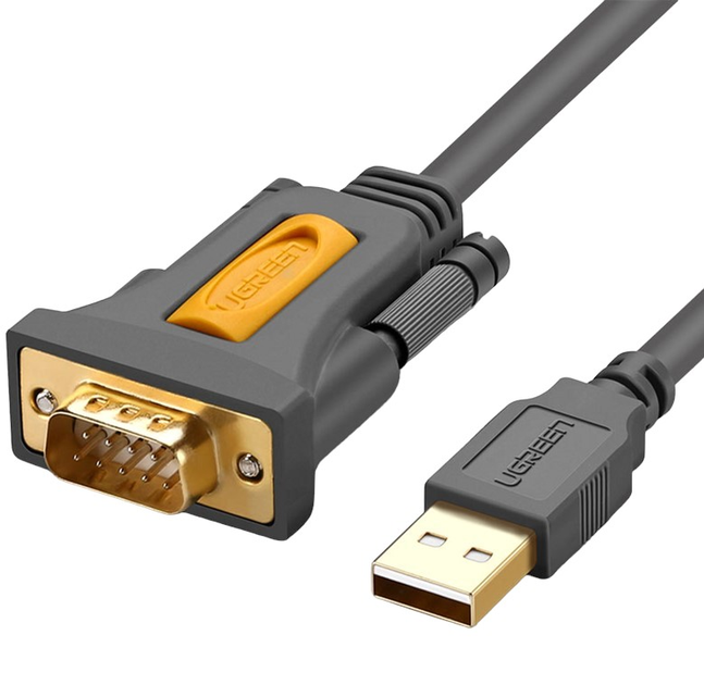 Kabel Ugreen CR104 USB na DB9 RS-232 Męski Kabel Adapter 1.5 m Czarny (UGR-20211) - obraz 1