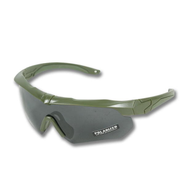 Тактические очки Polarized uv400 C5 с 3 линзами и Хаки оправа - изображение 2