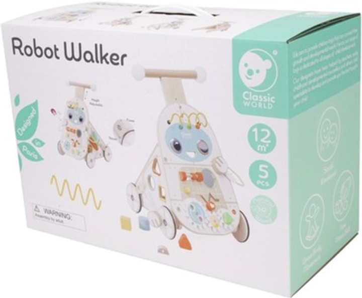 Chodzik Classic World Baby Walker Wood (6927049015151) - obraz 1