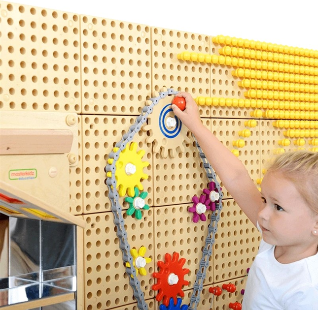 Набір зубчиків і шестерні для мозаїки Masterkidz Stem Science and Creative Board 39 деталей (6955920013460) - зображення 8