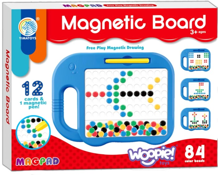 Магнітна дошка-мозаїка Woopie Montessori MagPad Слоник 3 шт (2104326948140) - зображення 1