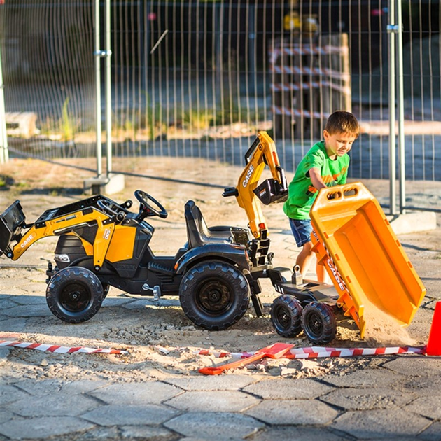 Трактор на педалях Rolly Toys Case IH з причепом та рухомим ковшем Помаранчевий (3016200997252) - зображення 10