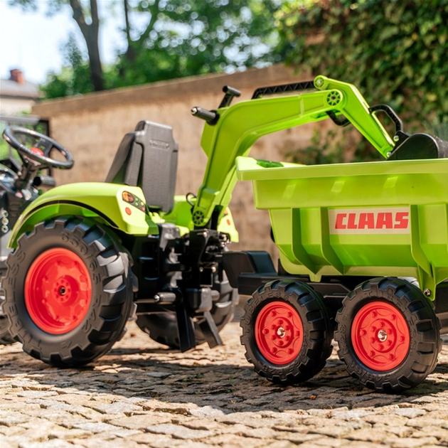 Трактор на педалях Rolly Toys Claas Avec з причепом та рухомим ковшем Зелений (3016202070236) - зображення 6
