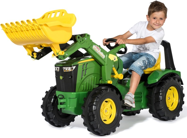 Traktor na pedały Rolly Toys John Deere X-Trac Premium Zielono-żółty (4006485651047) - obraz 3