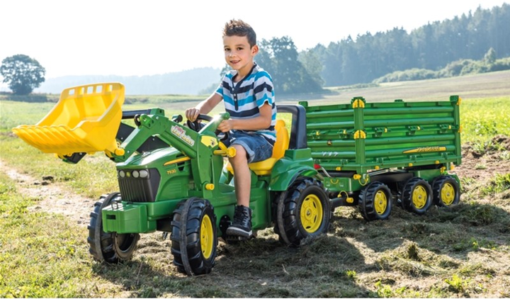 Traktor na pedały Rolly Toys Farmtra John Deere z łyżką Zielony (4006485710027) - obraz 3