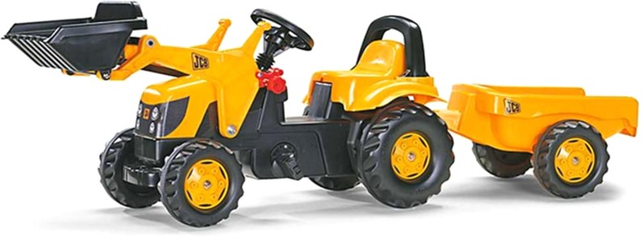 Gokart na pedały Berg Rolly Kid JCB z łyżką i przyczepą Żółty (4006485023837) - obraz 2