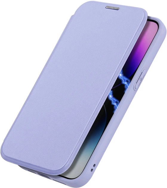 Чохол-книжка Dux Ducis Skin X Pro для iPhone 15 Pro Max з MagSafe Purple (6934913025284) - зображення 3