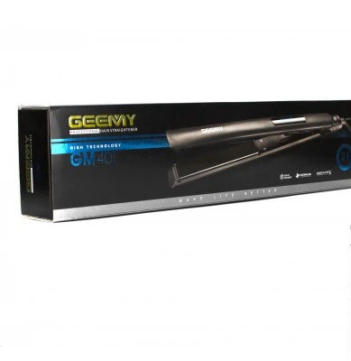 Утюжок-щипці для випрямлення волосся Geemy з LCD дисплеєм і регулюванням температури Чорний (GM-401) - зображення 6