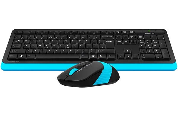 Комплект клавиатура+мышка A4Tech FG1010 (Blue) Fstyler, беспроводной, USB, черный+голубой - Фото 4 Комплект клавиатура+мышка A4Tech FG1010 (Blue) Fstyler, беспроводной, USB, черный+голубой - изображение 4