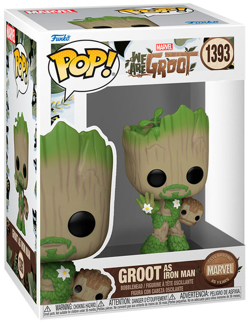 Ігрова фігурка Funko Pop Marvel We Are Groot - Грут як Залізна людина 8.13 см (0889698795166) - зображення 2